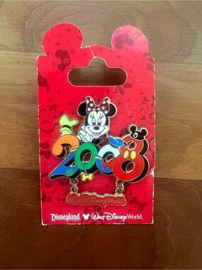 Disney Minnie Mouse 2018 Multi-Color Enamel Pin